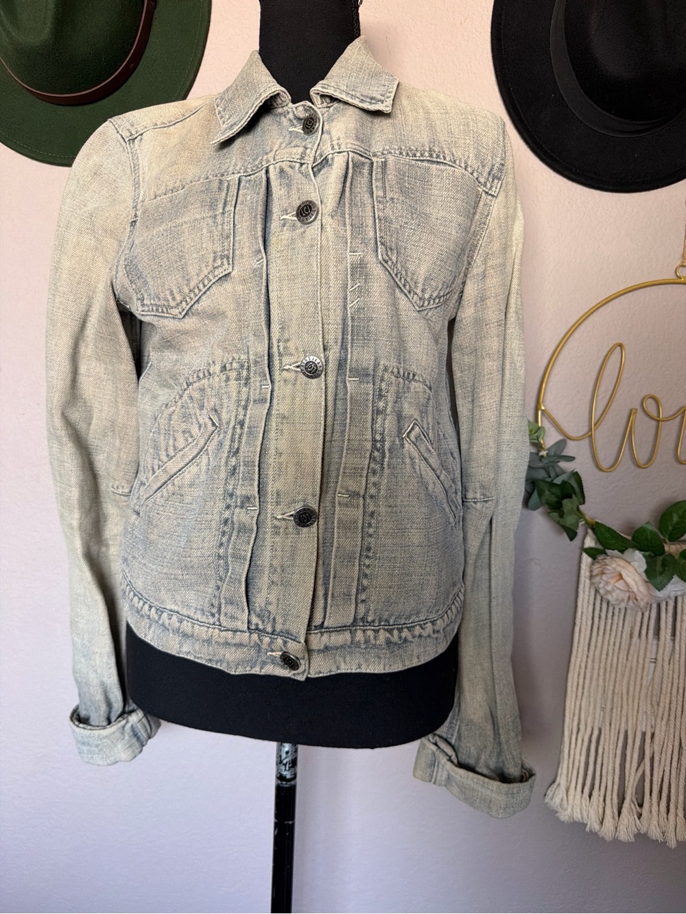 Les Copains Light Blue Wash Denim Jacket
